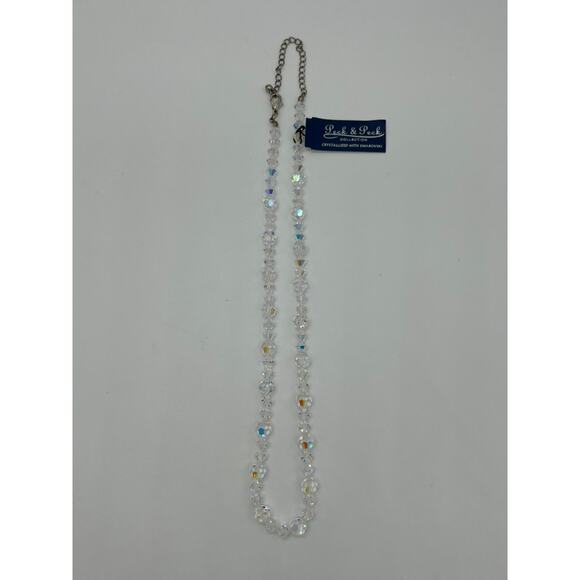 NWT Peck & Peck Collection Crystallized w/ Swarovski Silver Chain Lobster Clasp - Picture 1 of 5